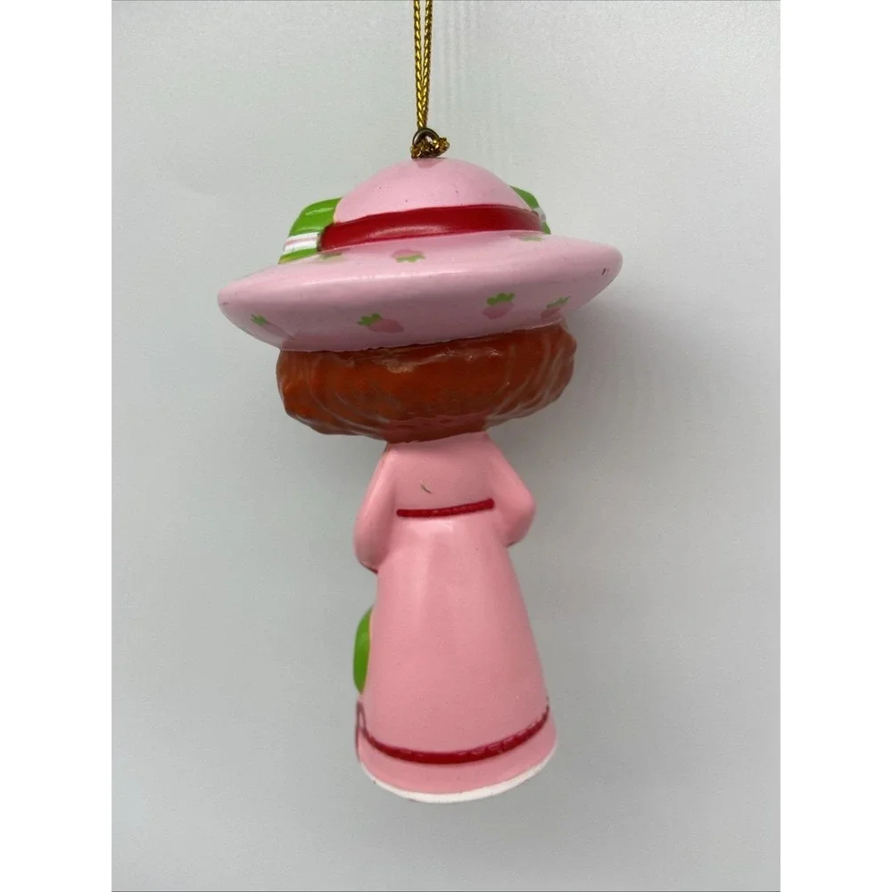 Strawberry Shortcake Candy Cane Christmas Ornament Pink Dress Hat 2004 TCFC - Picture 3 of 5